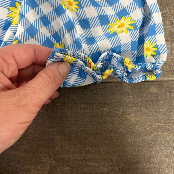 NEW STAUD Mini Milla Gingham Daisy Plaid Dress - Picture 8 of 14